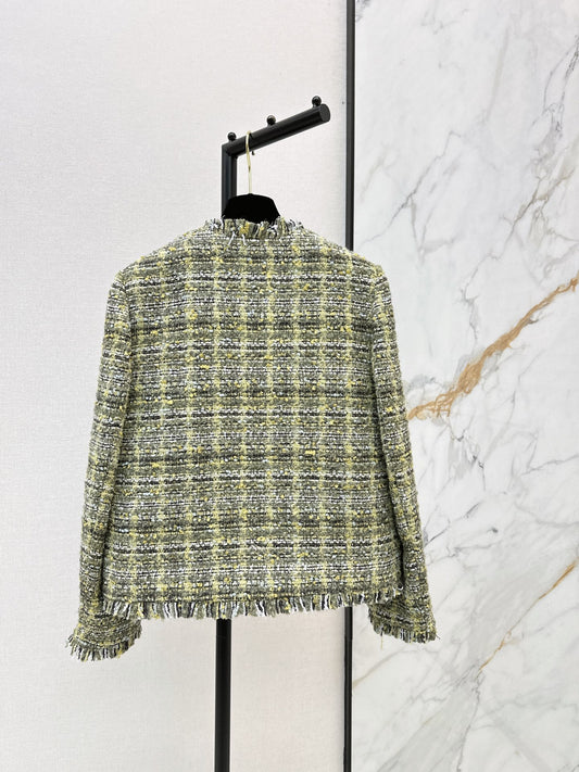 26FW New Woven Jacket with Fringed Edges 💚