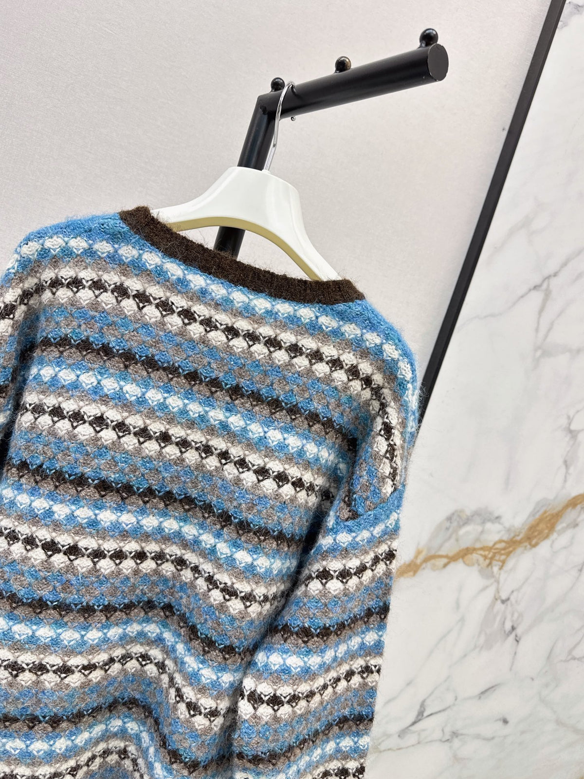 26FW New Striped Crew-Neck Sweater 🩵