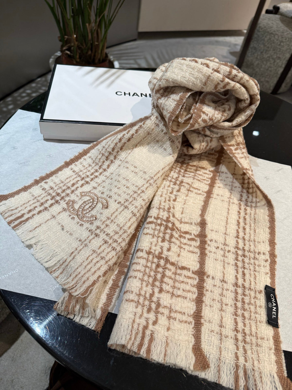 26FW New Lightly Felted Cashmere Scarf 🤍🩶🖤
