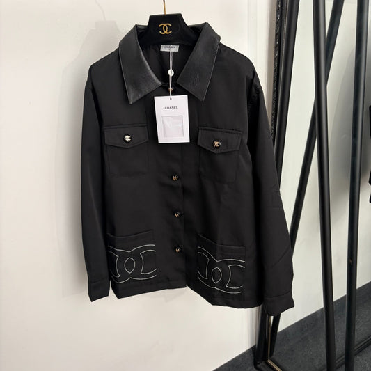 🔥HOT🔥26FW New Double-C Embroidered Trench Coat 🤍🖤