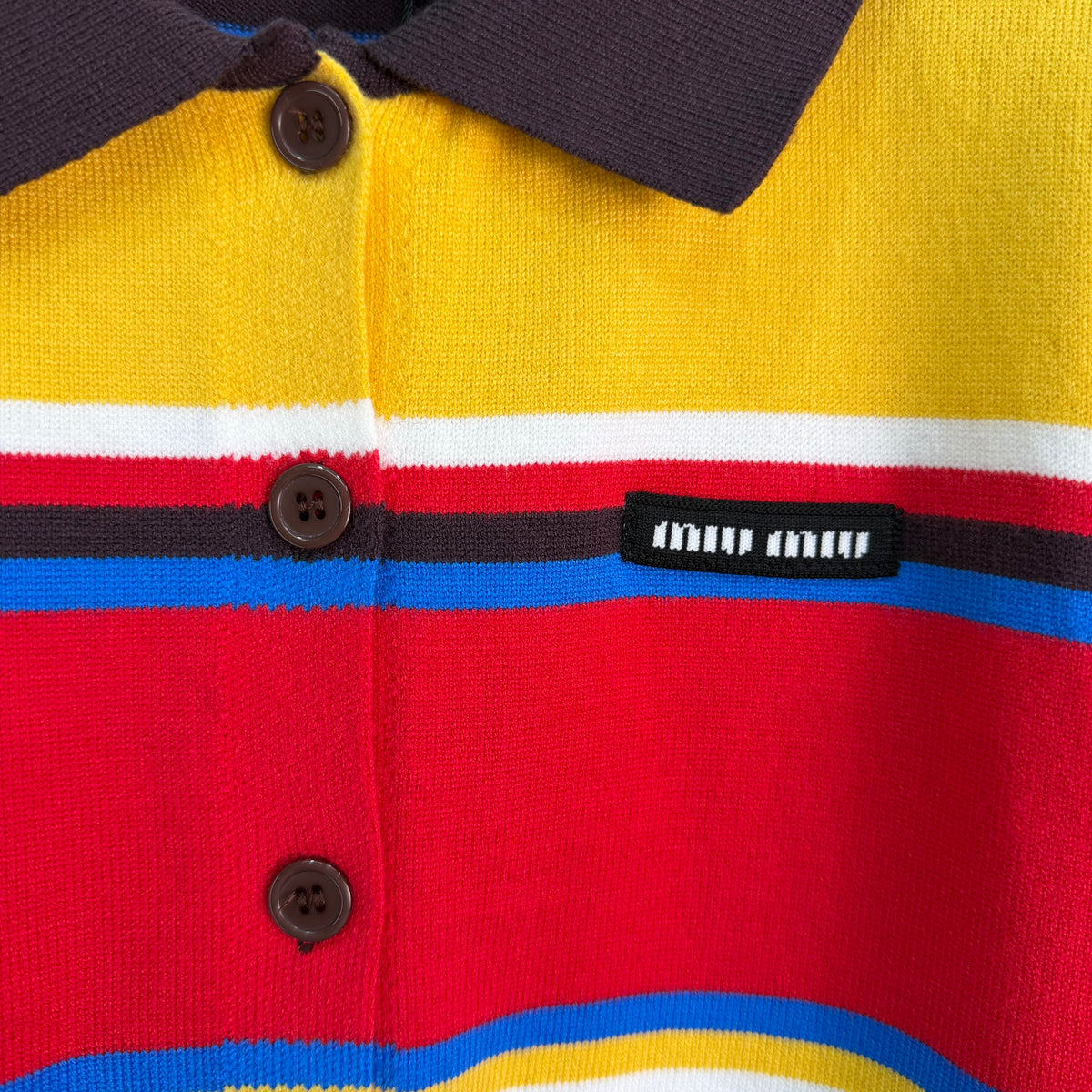 26FW New Striped Collared Knit Cardigan
