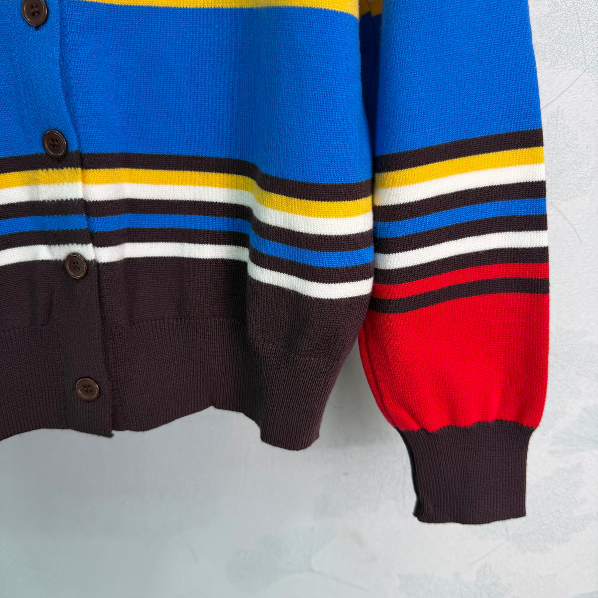26FW New Striped Collared Knit Cardigan