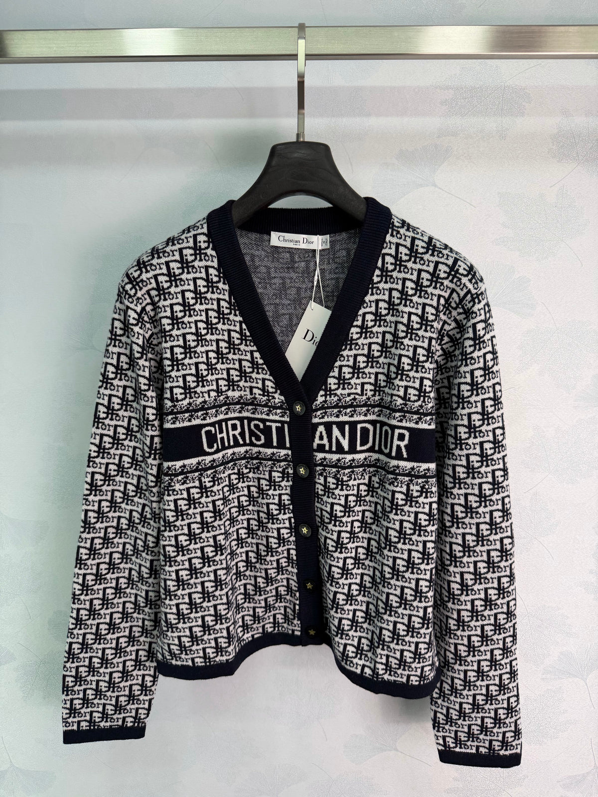 26FW New Monogram V-Neck Knit Cardigan