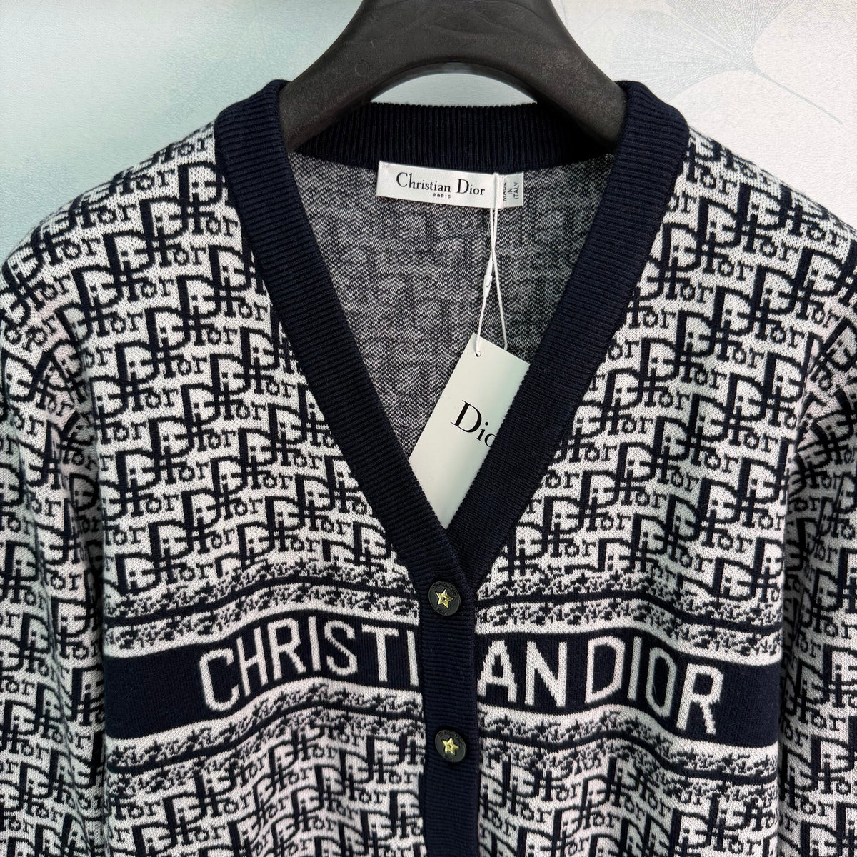 26FW New Monogram V-Neck Knit Cardigan