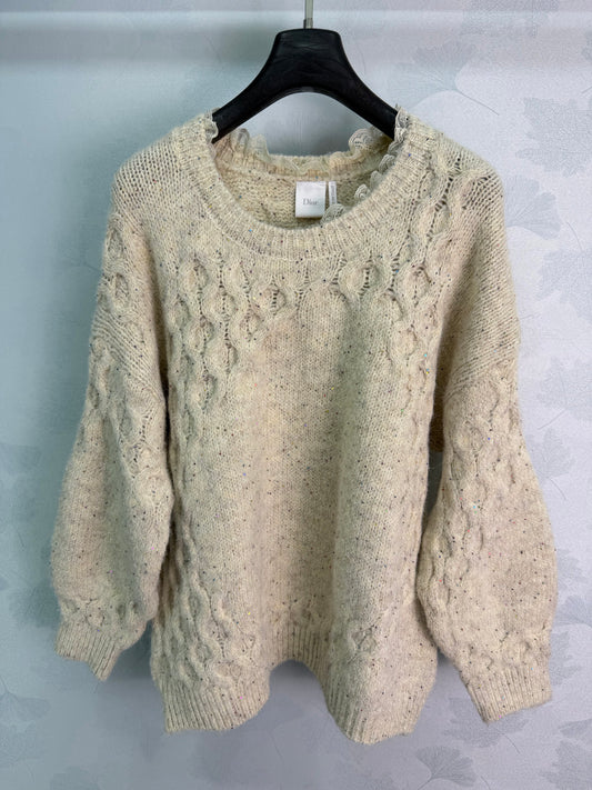 26FW New Cable-Knit Crew-Neck Sweater