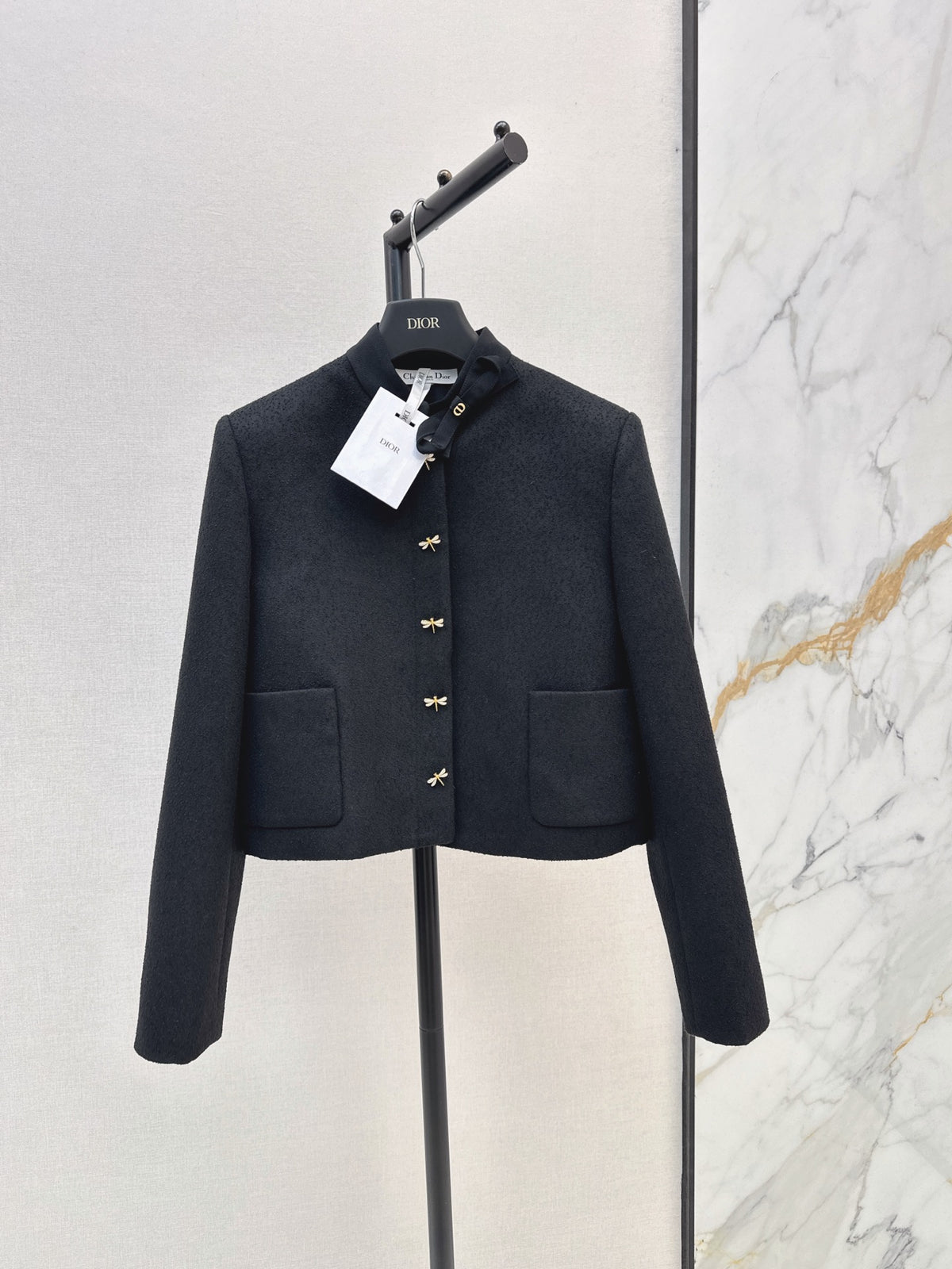 26FW New Black Jacket with Bow Detail 🖤