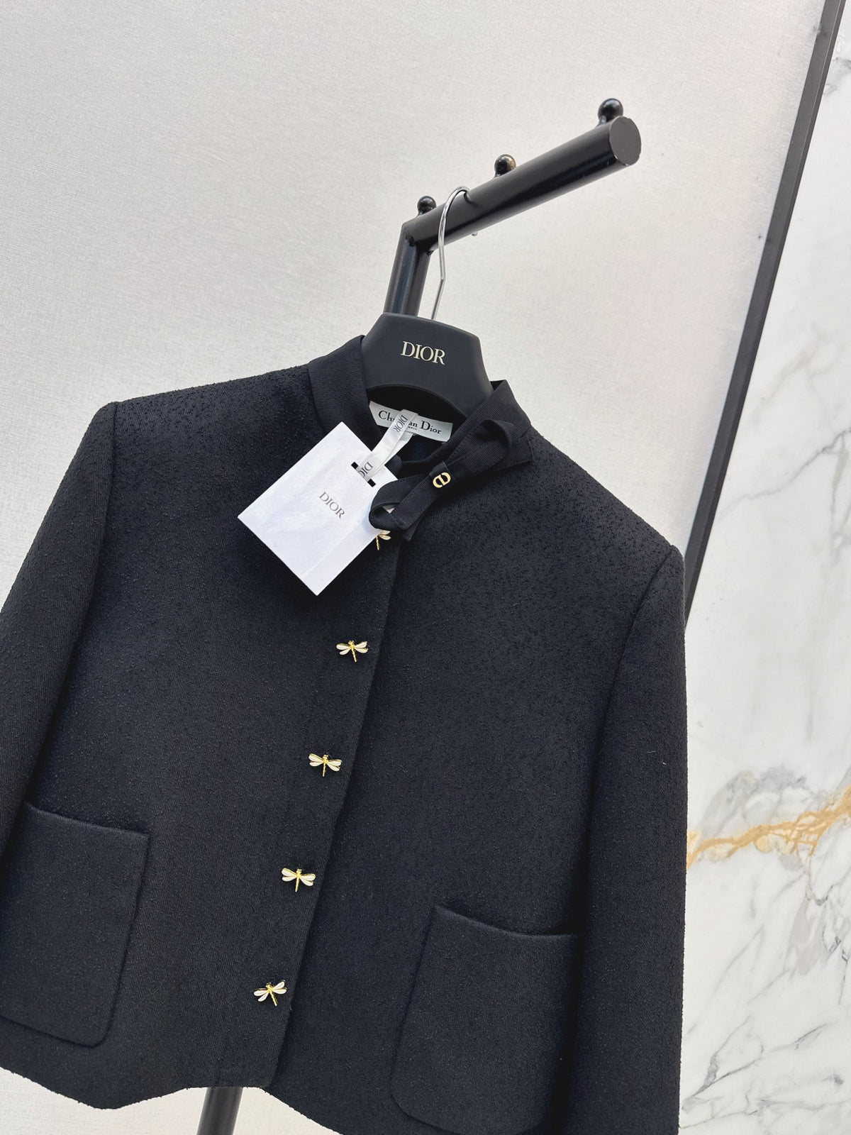 26FW New Black Jacket with Bow Detail 🖤