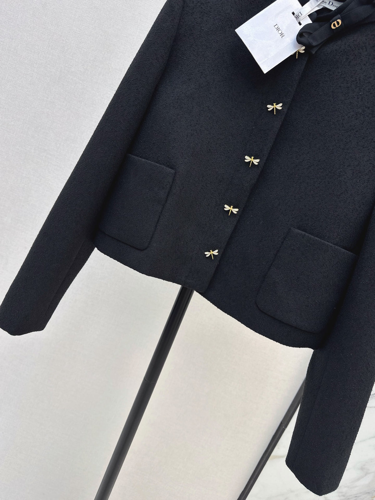 26FW New Black Jacket with Bow Detail 🖤