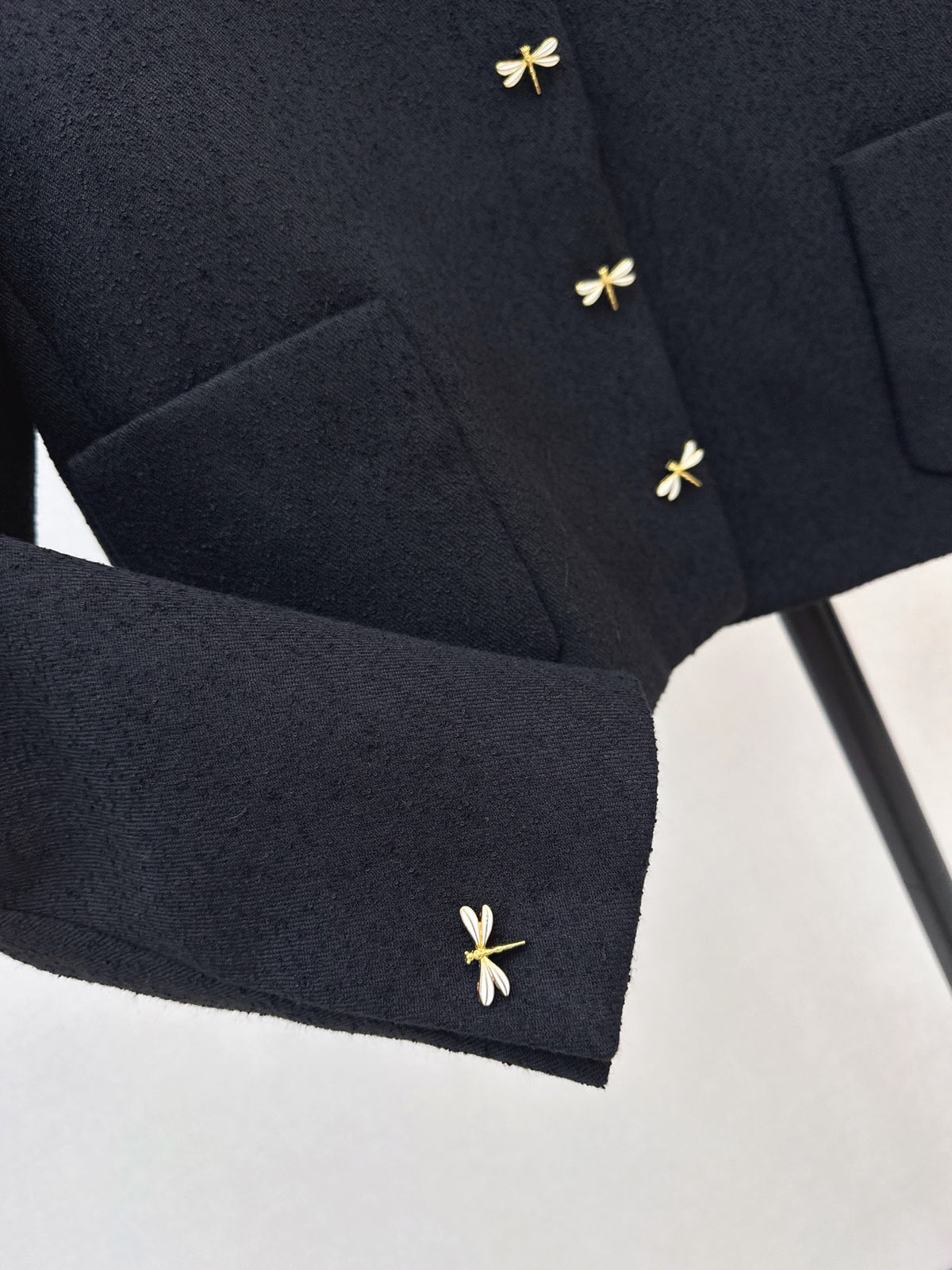 26FW New Black Jacket with Bow Detail 🖤