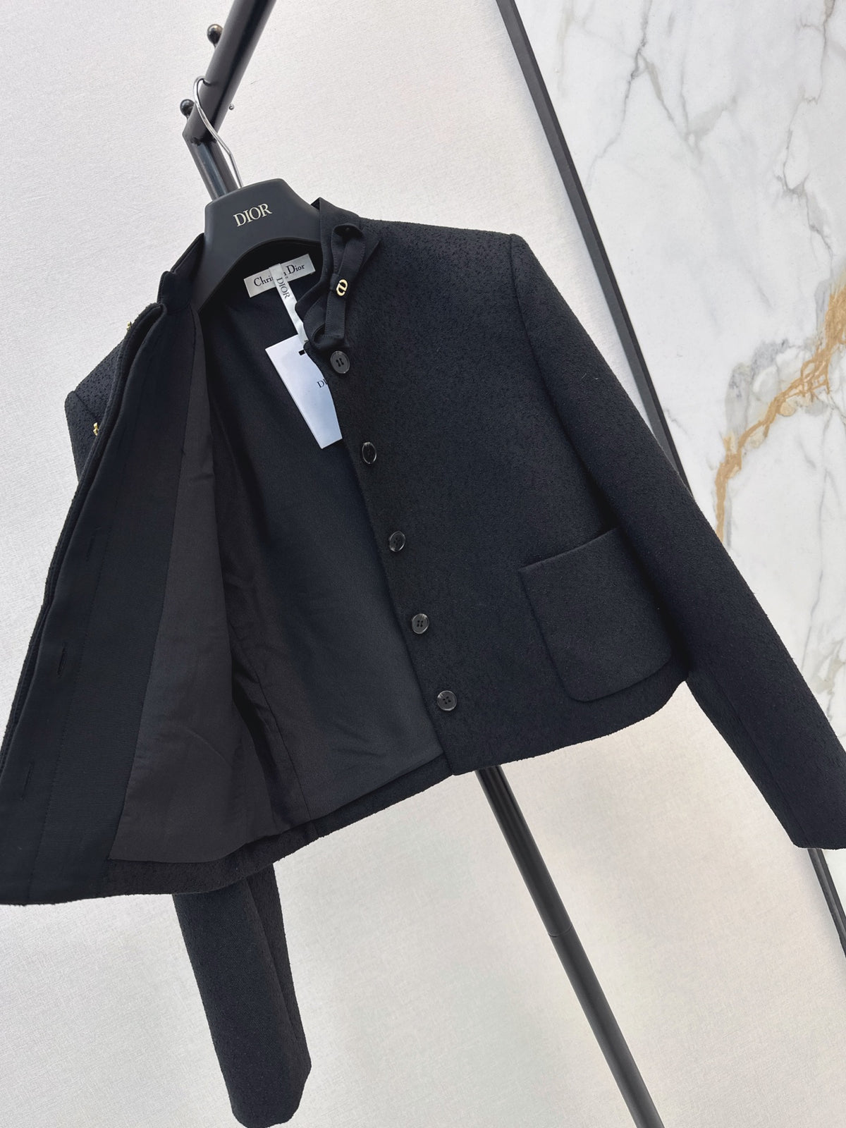 26FW New Black Jacket with Bow Detail 🖤