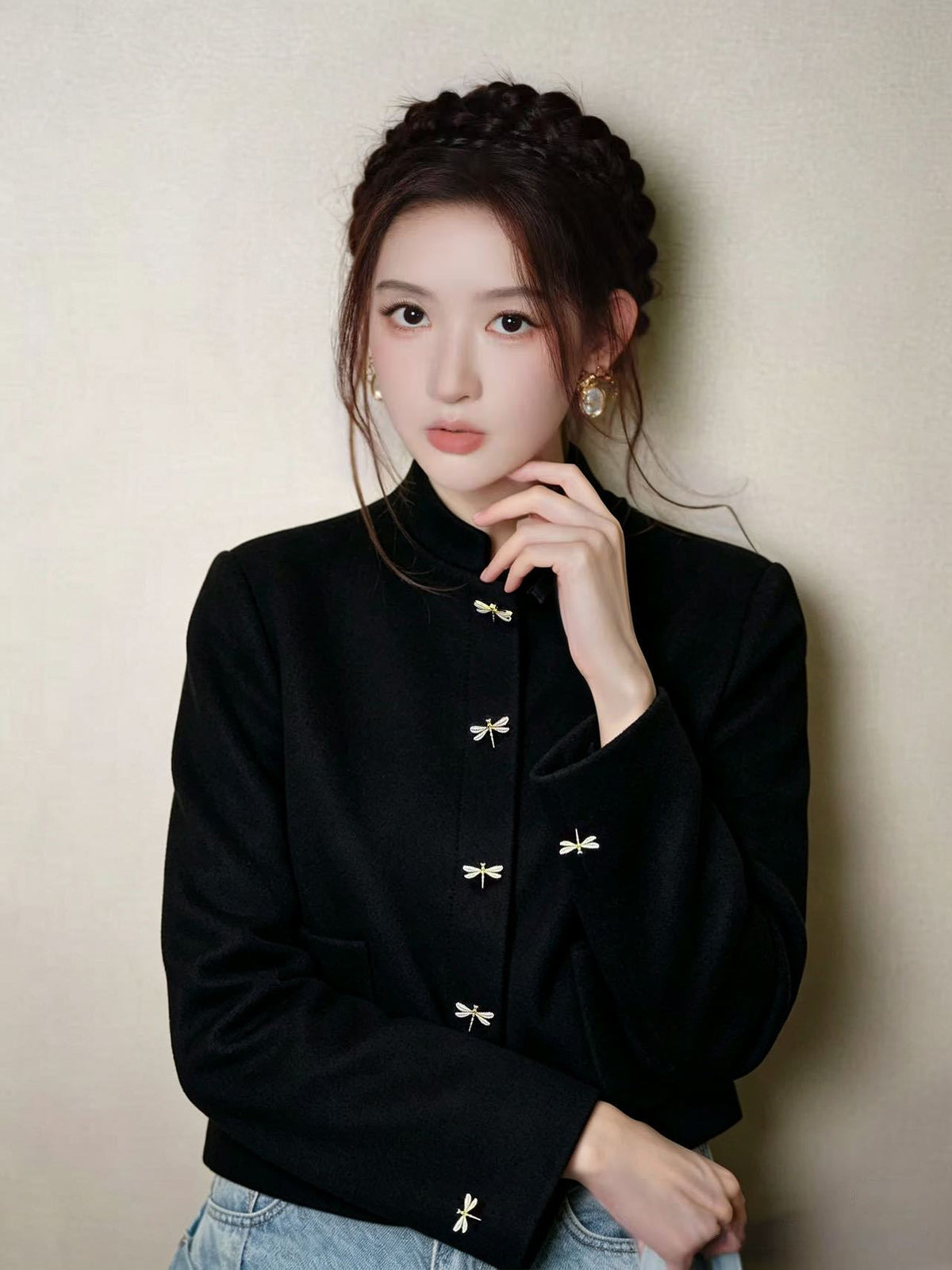 26FW New Black Jacket with Bow Detail 🖤