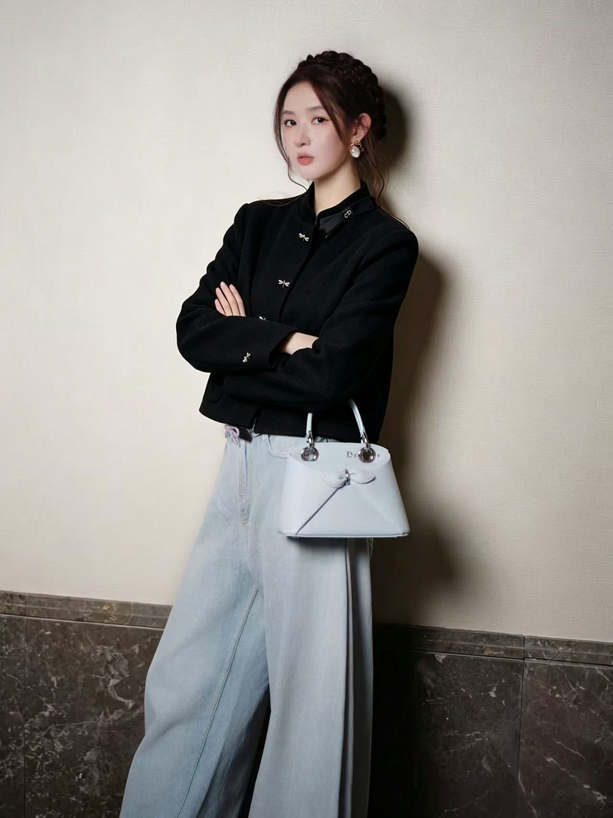 26FW New Black Jacket with Bow Detail 🖤