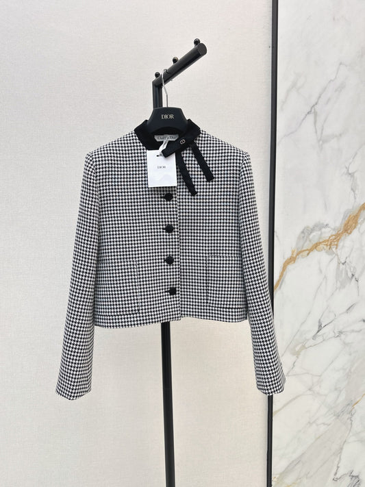 26FW New French-Style Stand-Collar Bow-Detail Jacket 🖤