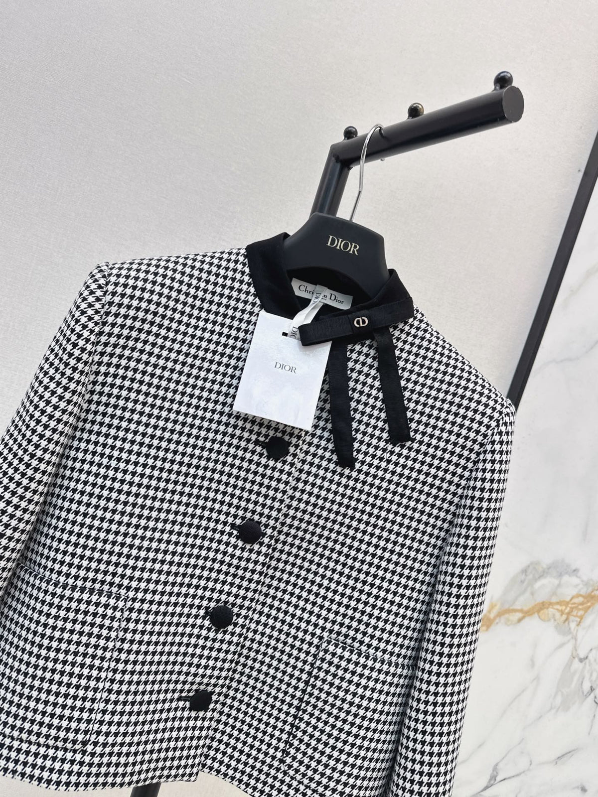 26FW New French-Style Stand-Collar Bow-Detail Jacket 🖤