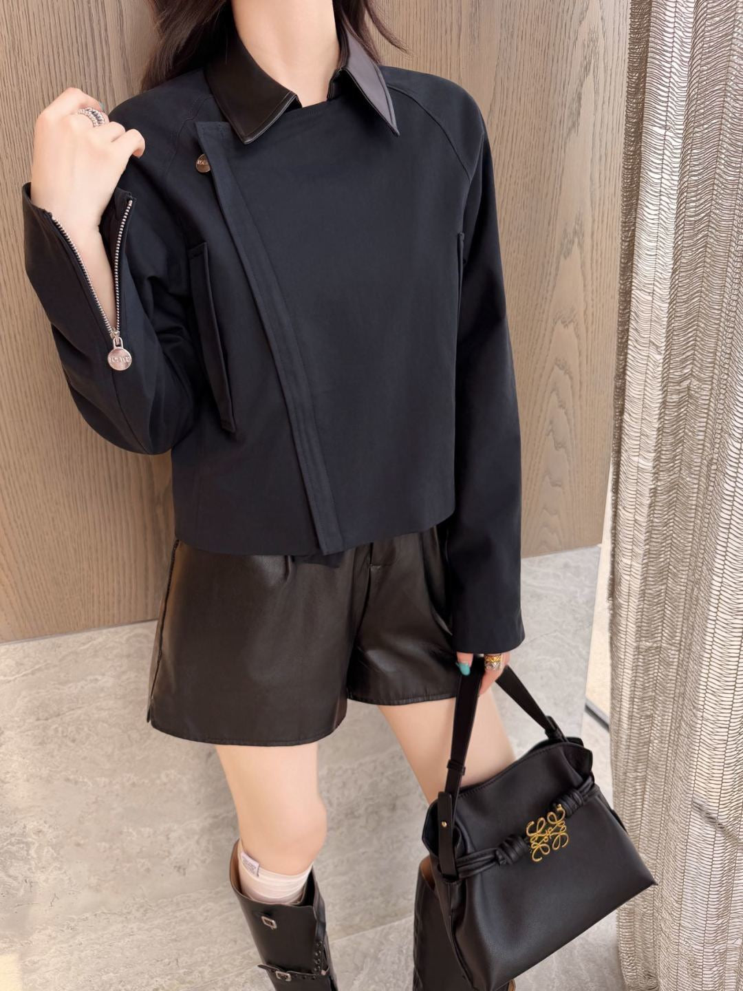 26FW New Color-Block Lapel Jacket 🖤