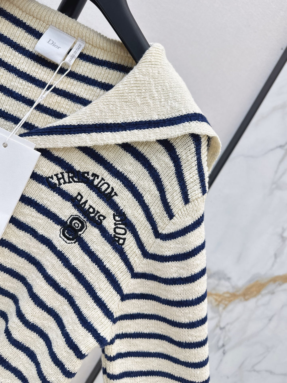 26FW New Navy-Style Wide-Collar Cardigan 🖤