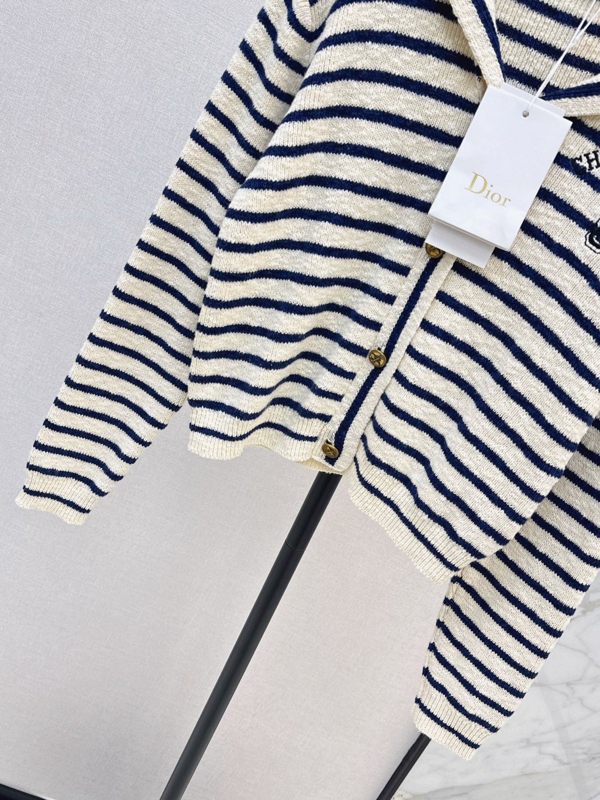 26FW New Navy-Style Wide-Collar Cardigan 🖤