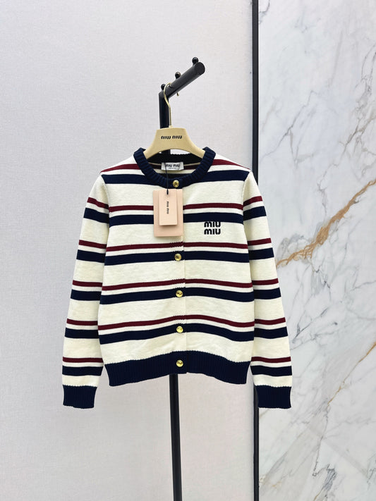26FW New Striped Crew-Neck Cardigan 🤍