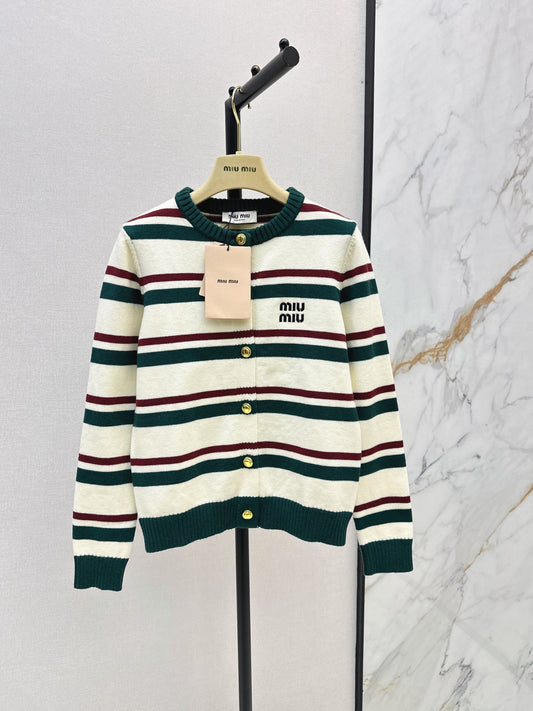26FW New Striped Crew-Neck Cardigan 🤍