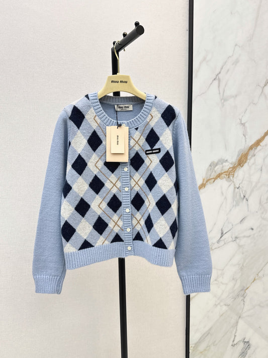 26FW New Quilted Jacquard Crew-Neck Cardigan 🩶