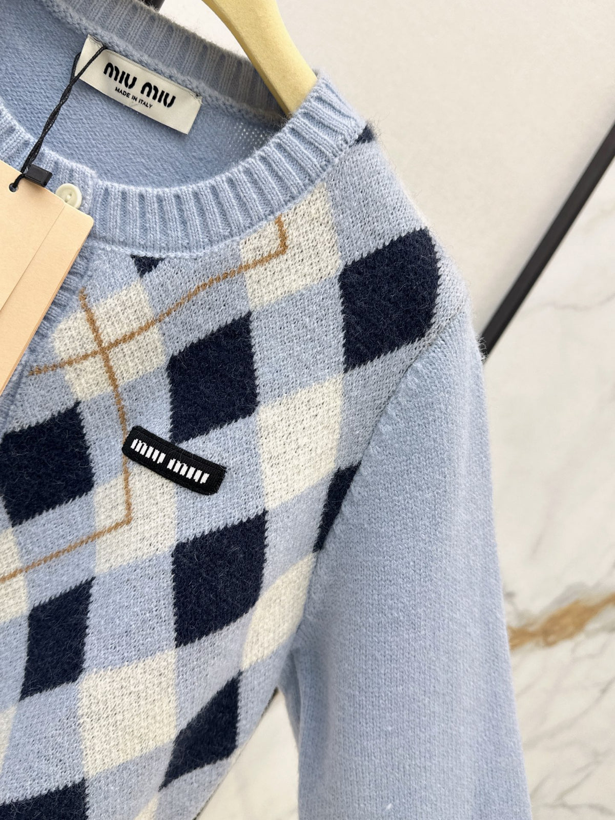 26FW New Quilted Jacquard Crew-Neck Cardigan 🩶