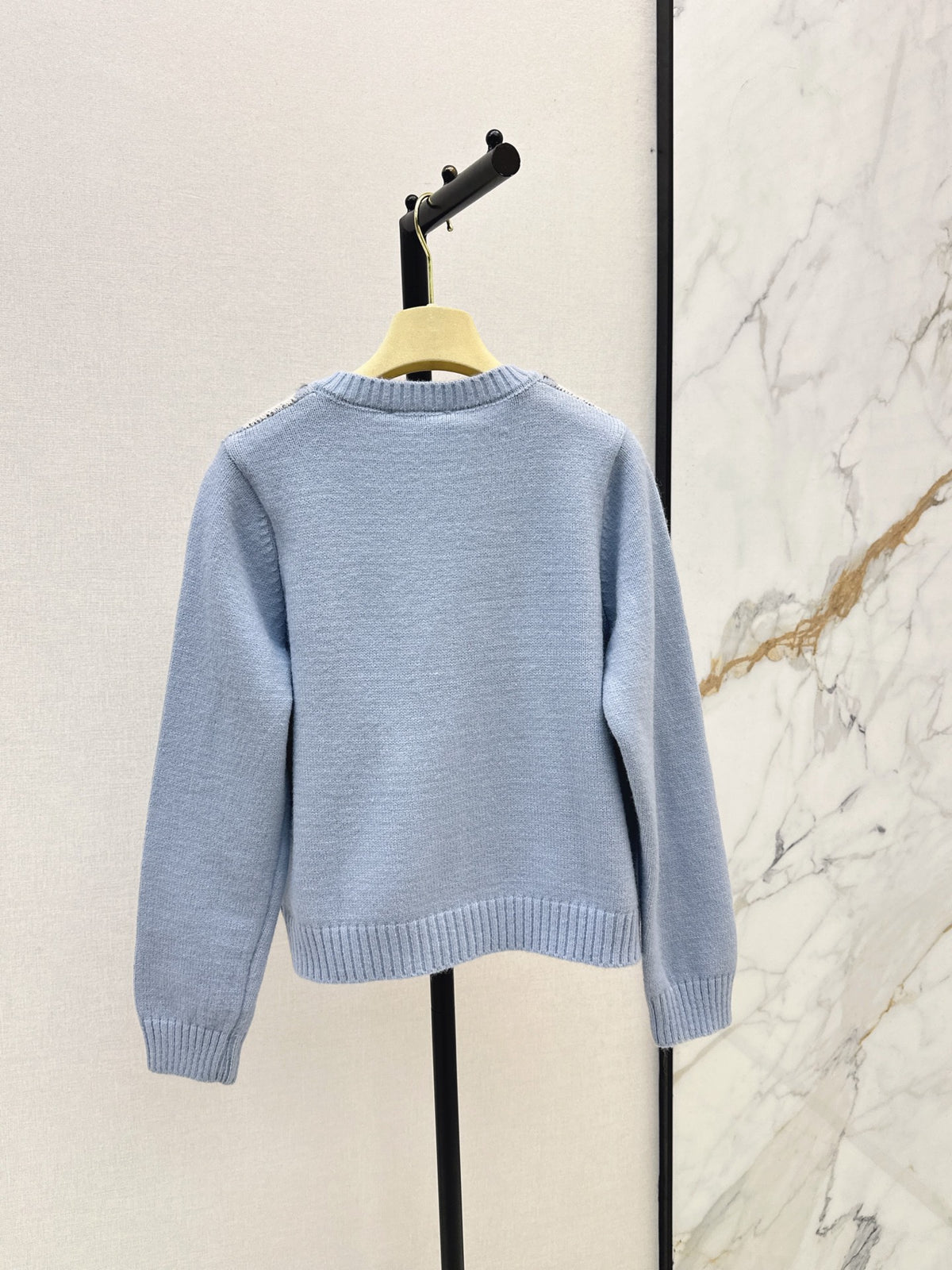 26FW New Quilted Jacquard Crew-Neck Cardigan 🩶