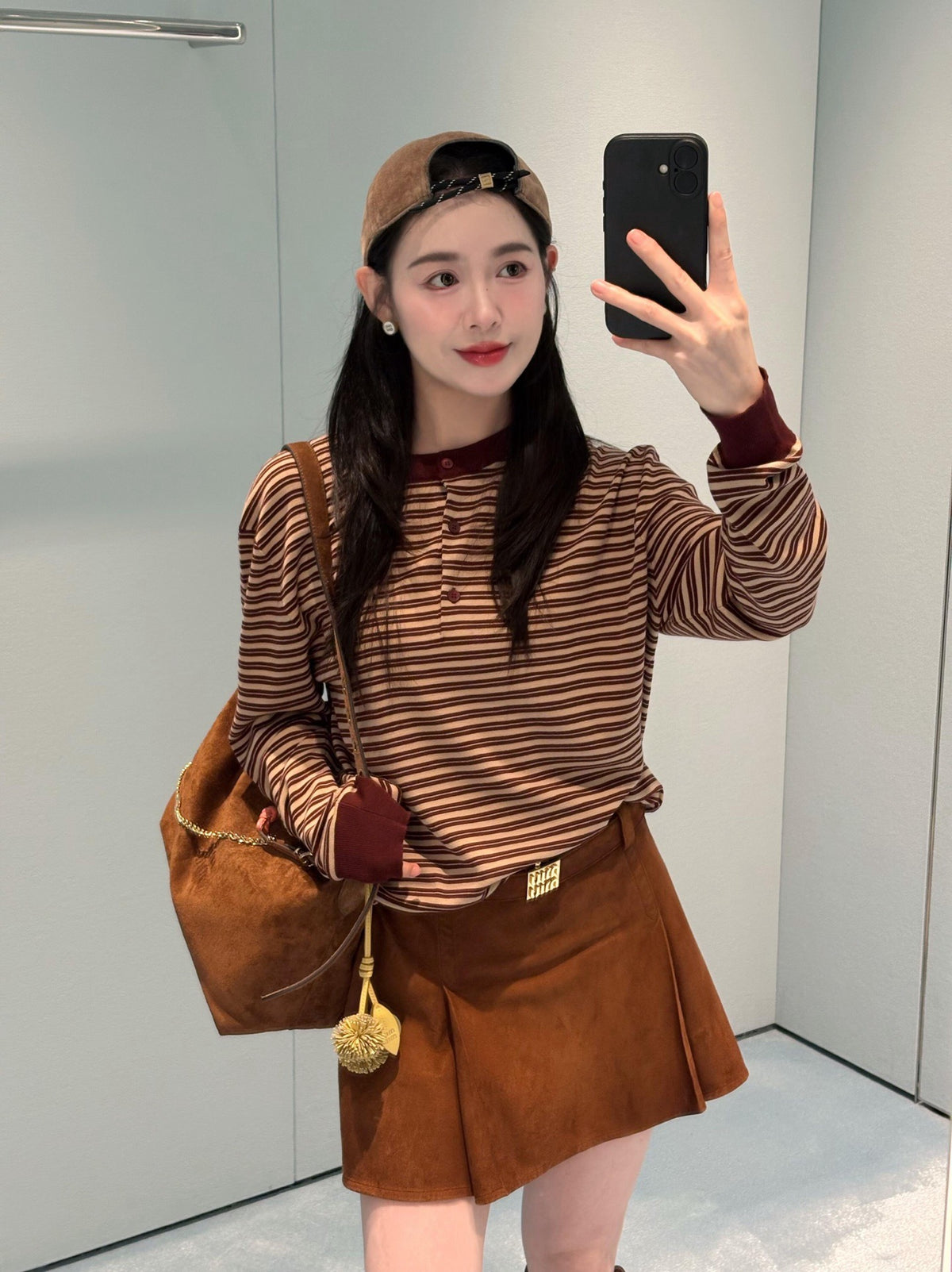 26FW New Color-Block Striped Crew-Neck Knit Top 🖤