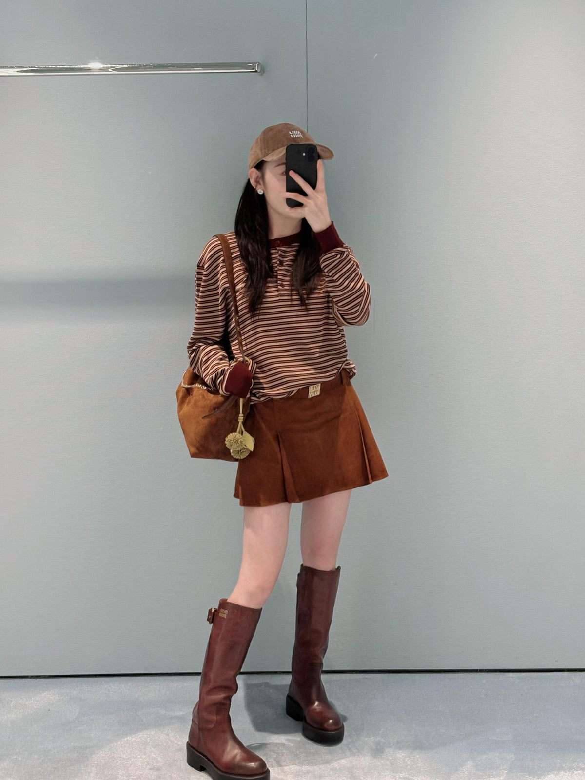 26FW New Color-Block Striped Crew-Neck Knit Top 🖤
