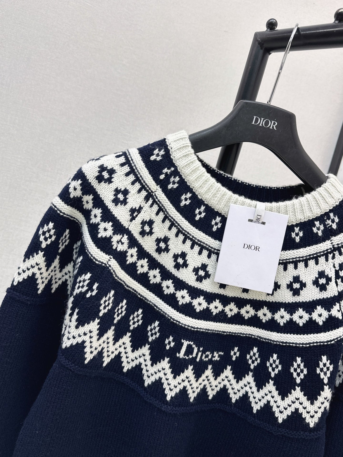 🎄Xmas🎄26FW New Ski Collection Fair Isle Crewneck Sweater 🤍🖤