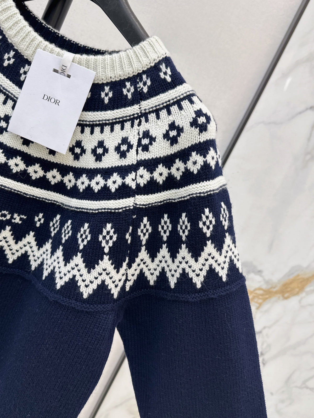 🎄Xmas🎄26FW New Ski Collection Fair Isle Crewneck Sweater 🤍🖤