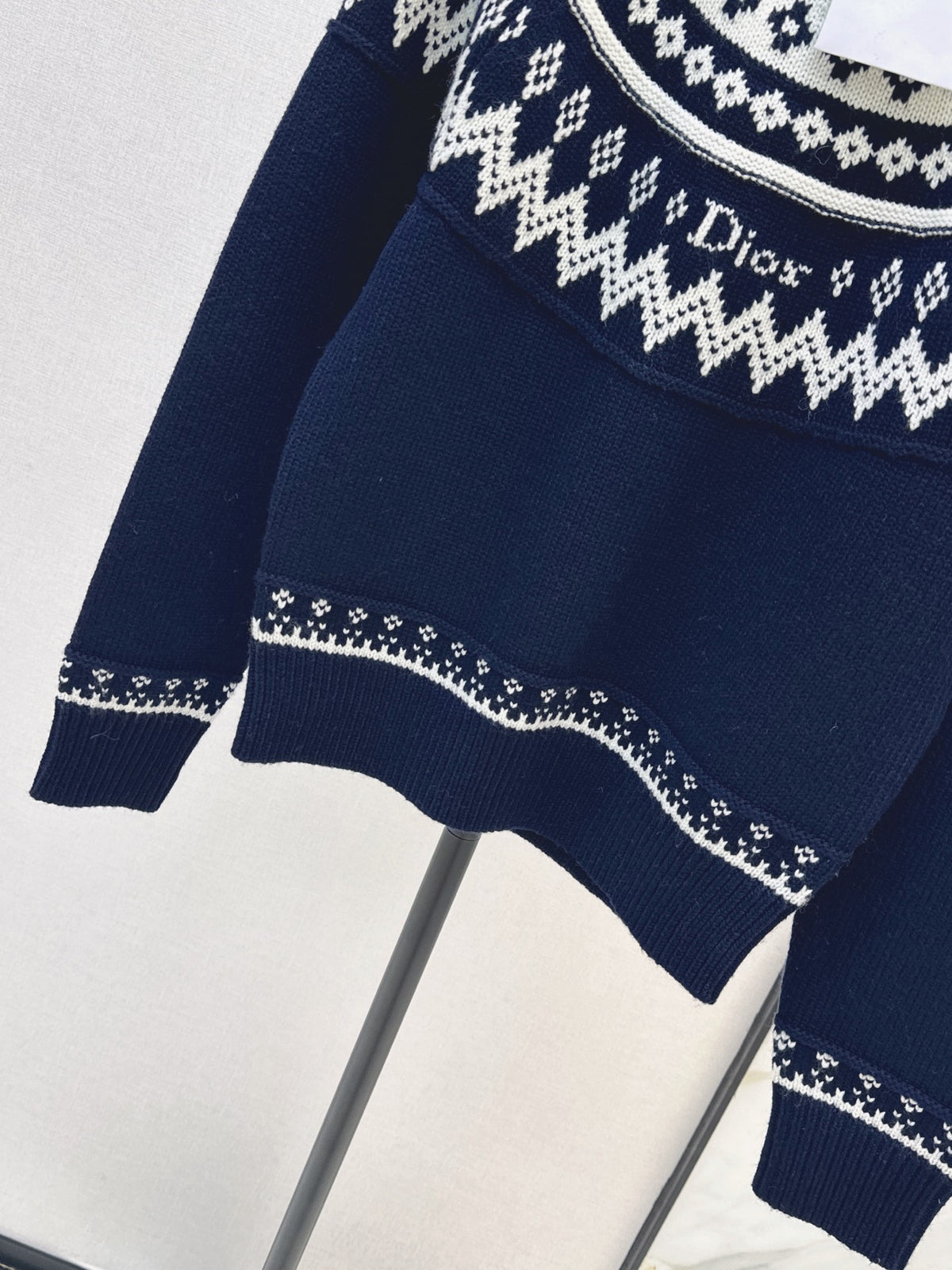 🎄Xmas🎄26FW New Ski Collection Fair Isle Crewneck Sweater 🤍🖤