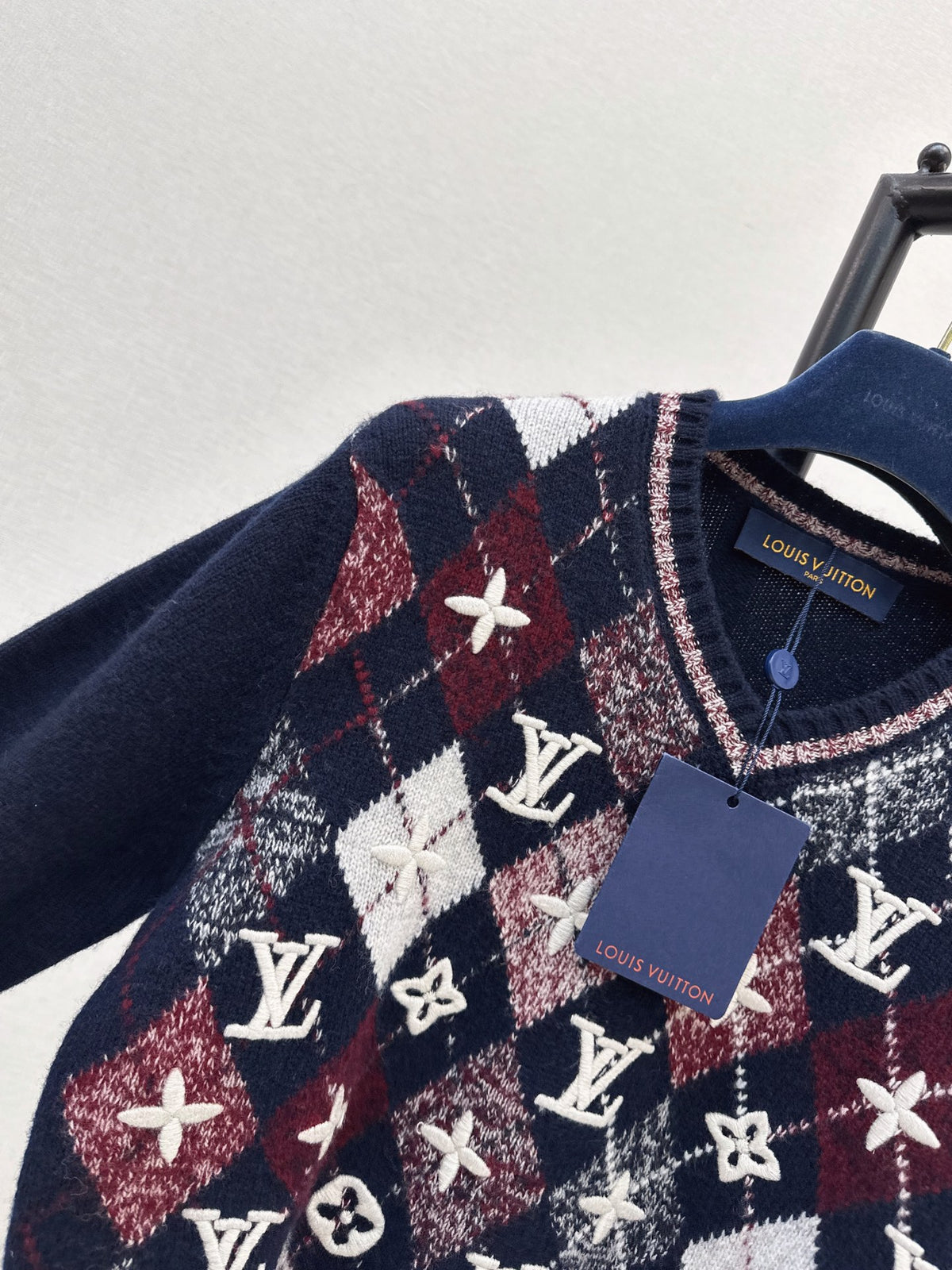 🎄Xmas🎄26FW New Quilted-Pattern Jacquard Sweater 🖤