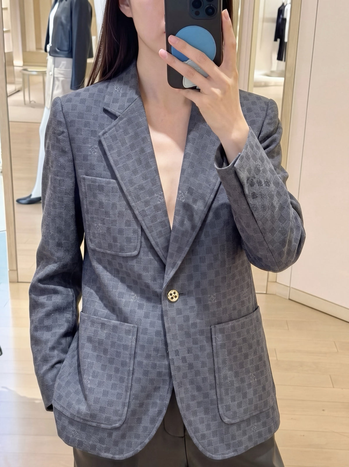 26FW New Checkered Lapel Blazer 🩶