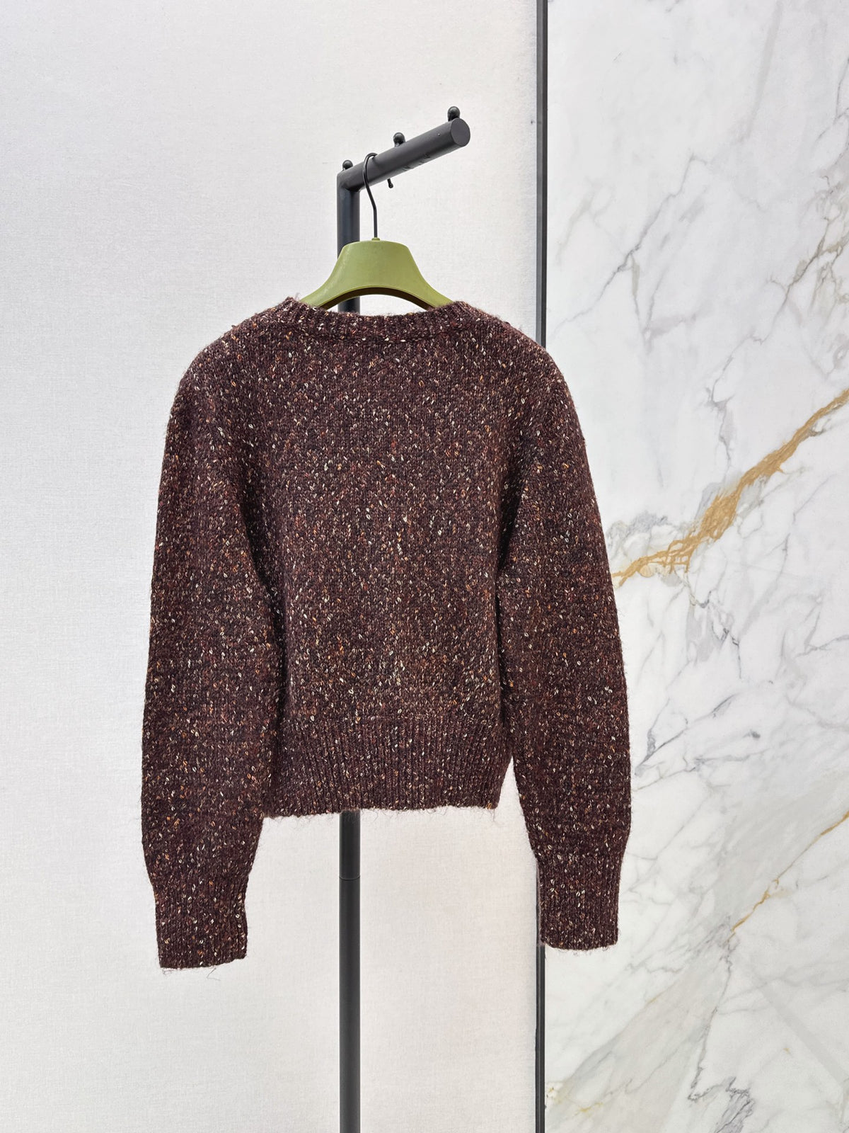 26FW New Sequin-Yarn Crewneck Knit Sweater 🤍💚🤎