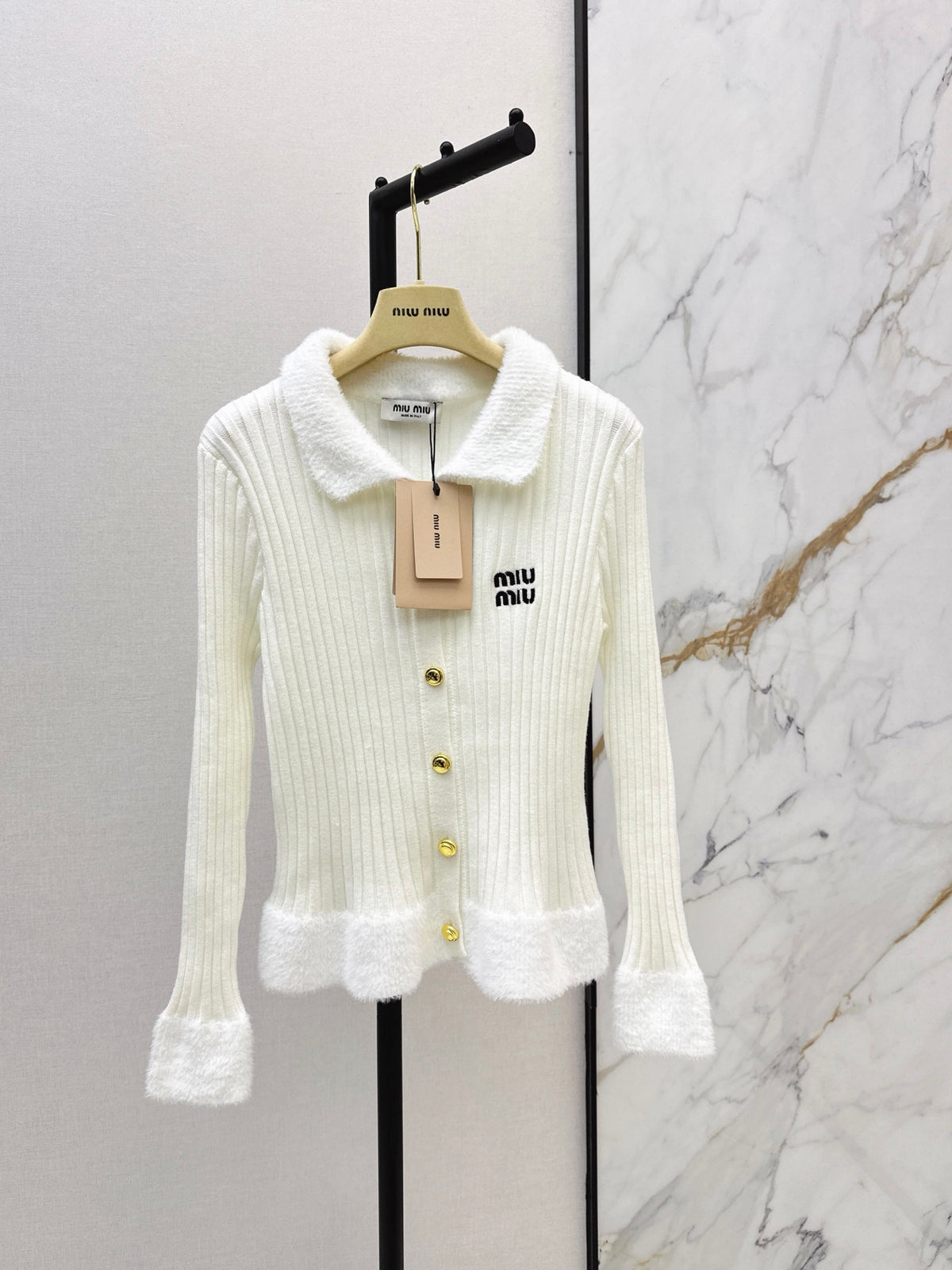 26FW New Color-Block Lapel Knit Cardigan 🤍