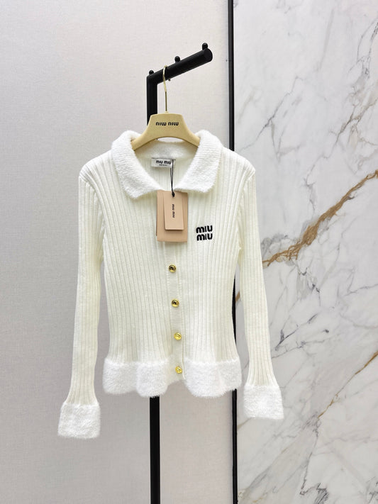 26FW New Color-Block Lapel Knit Cardigan 🤍