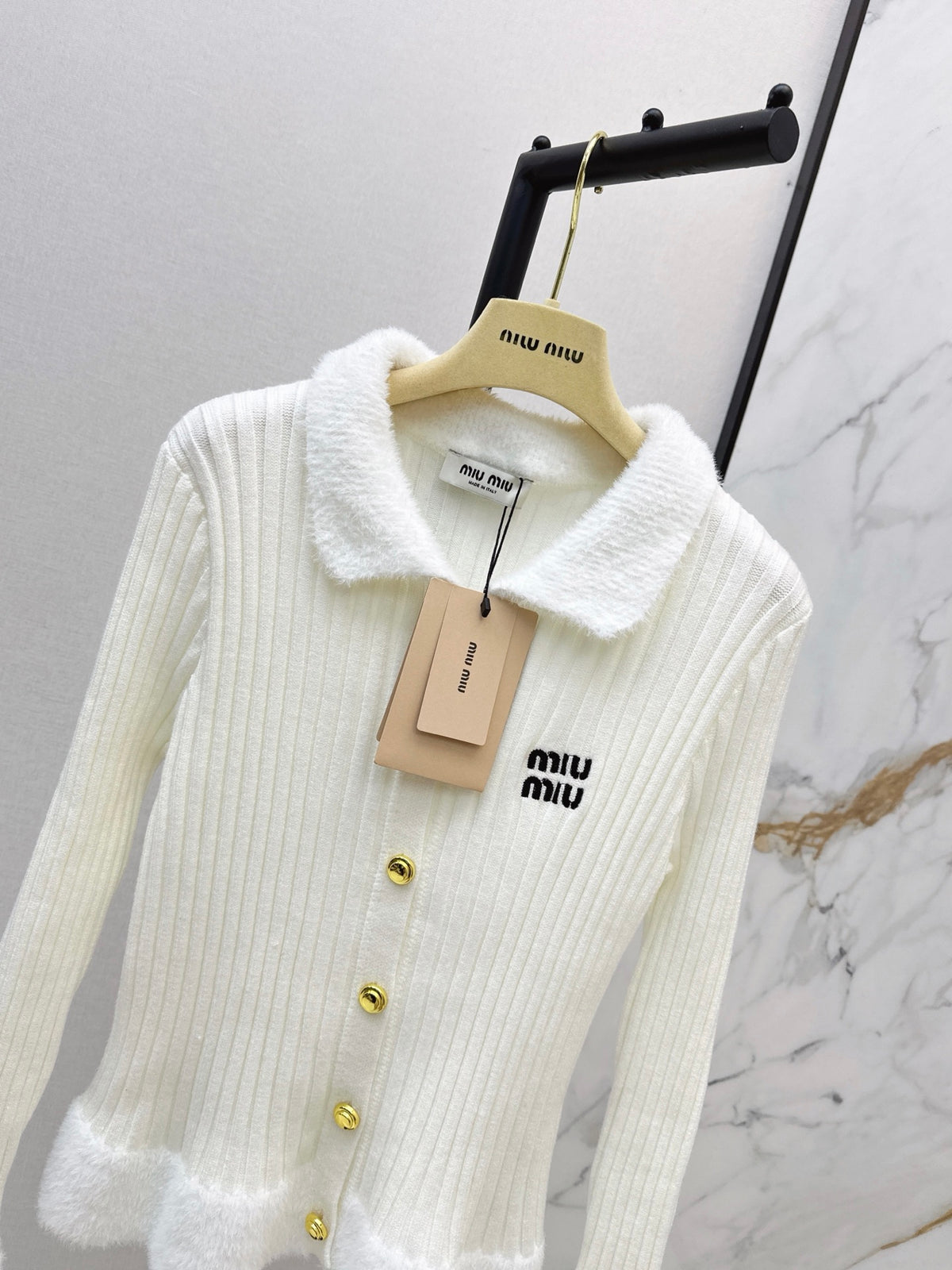 26FW New Color-Block Lapel Knit Cardigan 🤍