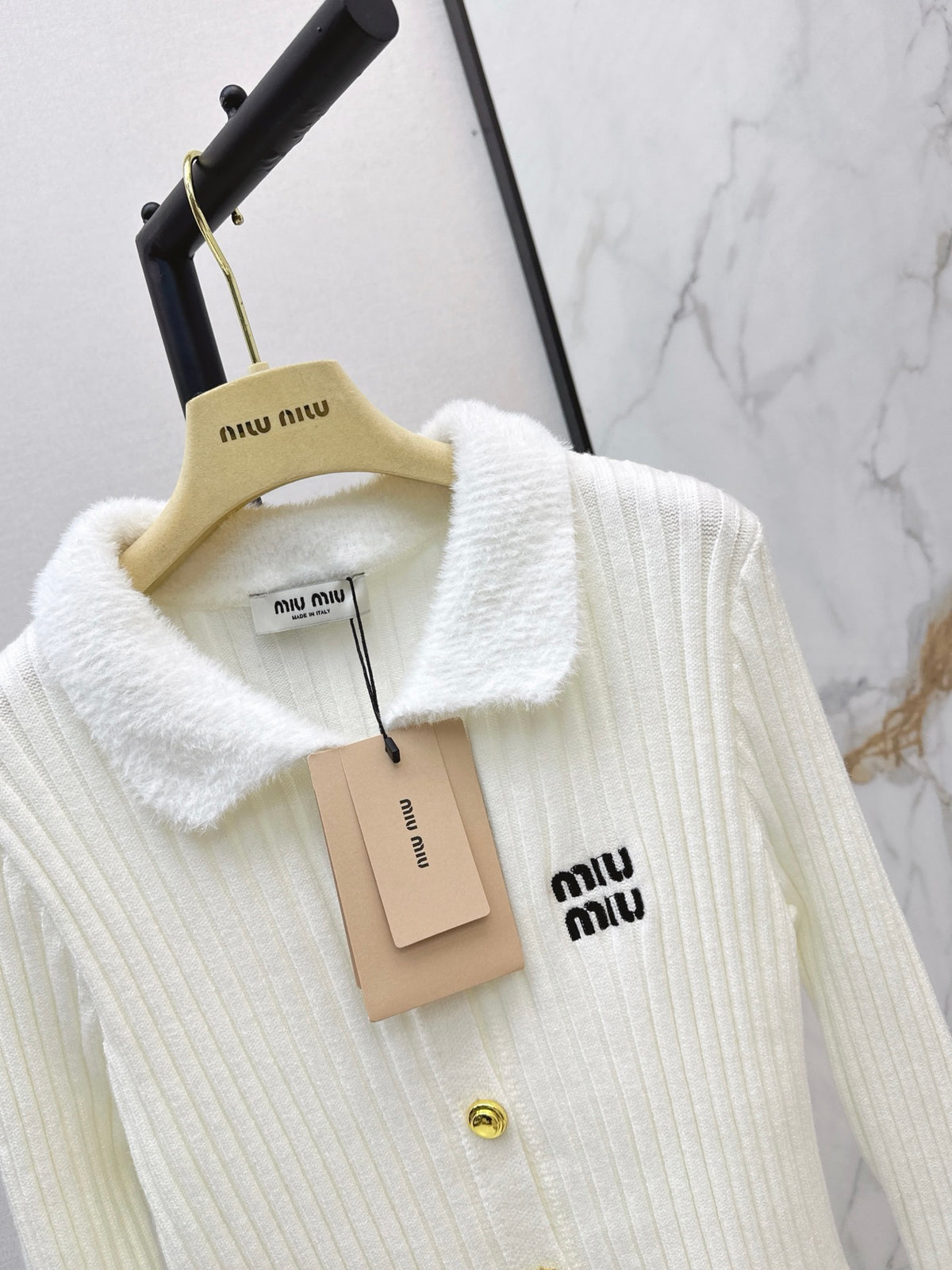 26FW New Color-Block Lapel Knit Cardigan 🤍