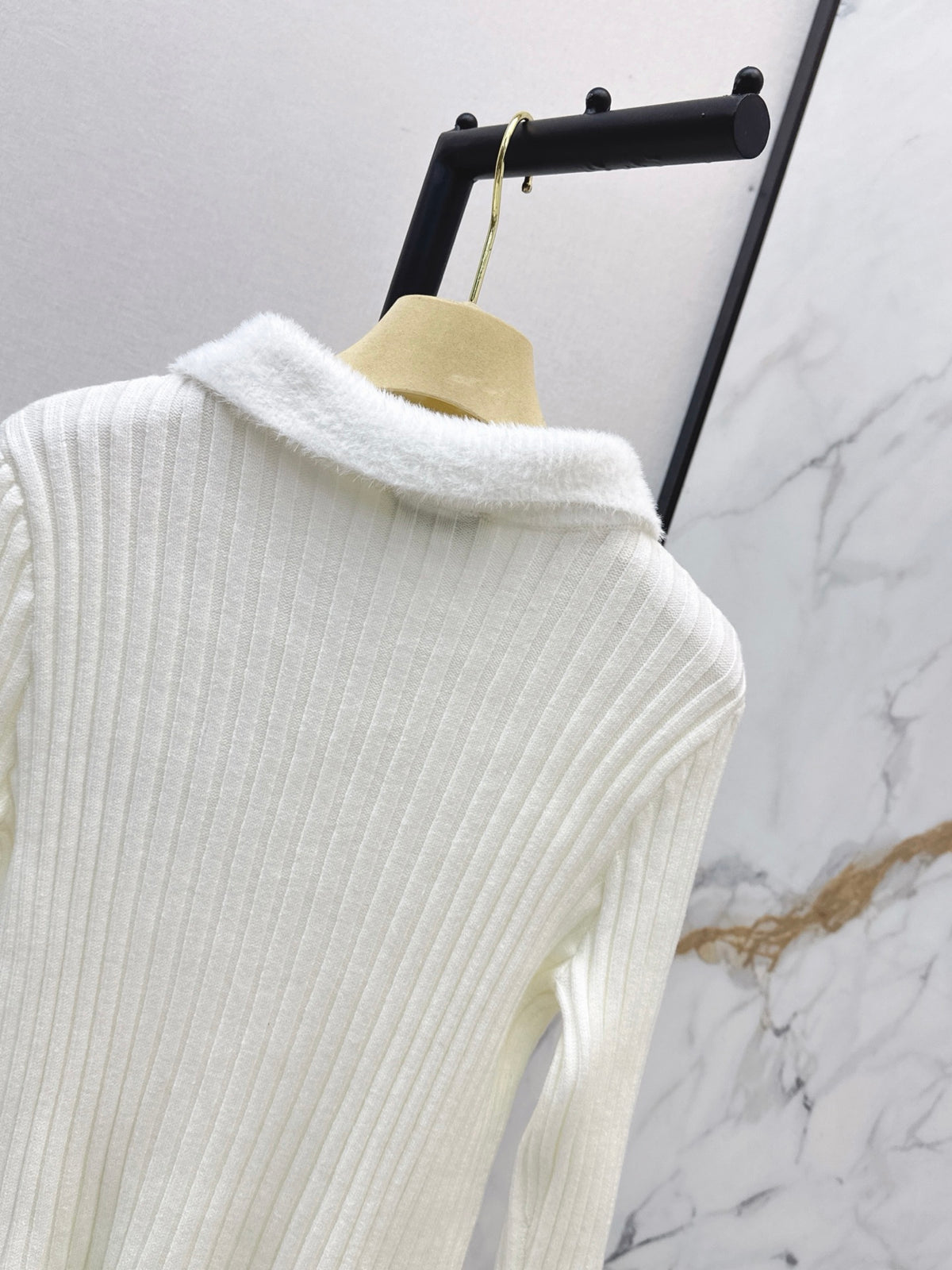26FW New Color-Block Lapel Knit Cardigan 🤍