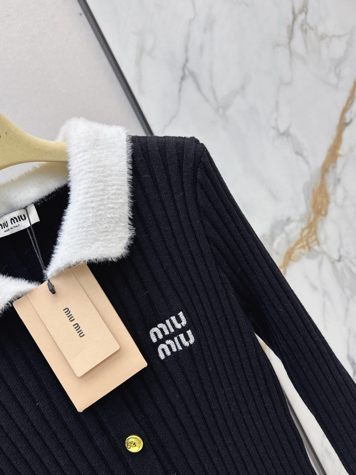 26FW New Color-Block Lapel Knit Cardigan 🤍