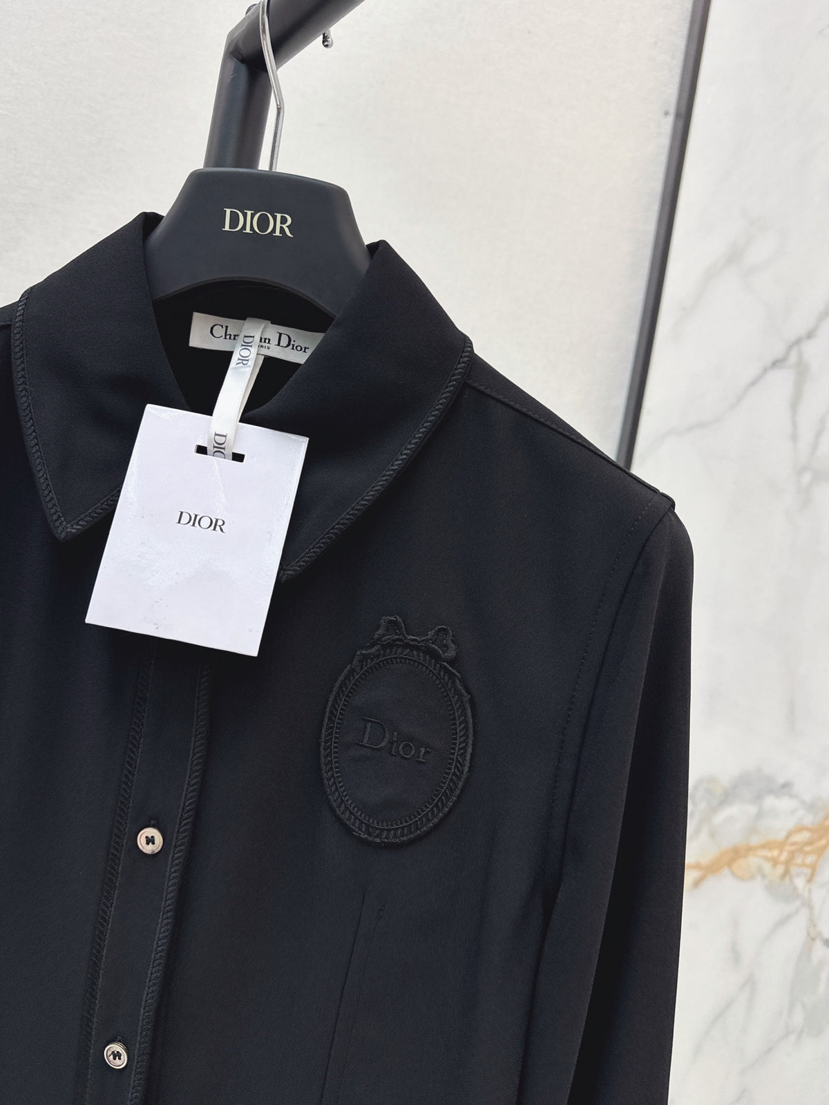 26FW New Embroidered-Detail Collared Shirt 🖤