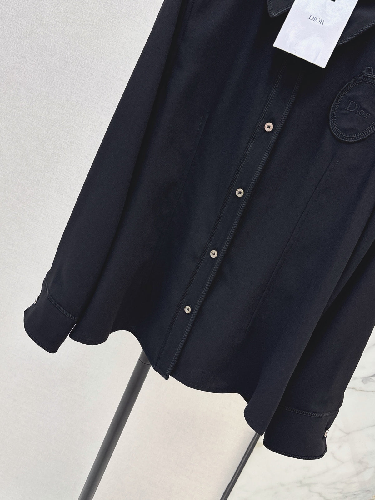 26FW New Embroidered-Detail Collared Shirt 🖤