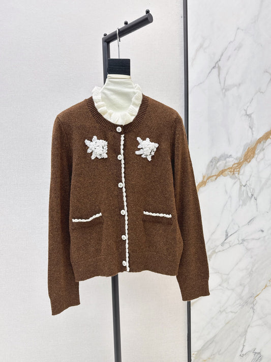 26FW New Crew-Neck Knitted Cardigan 🤎🖤