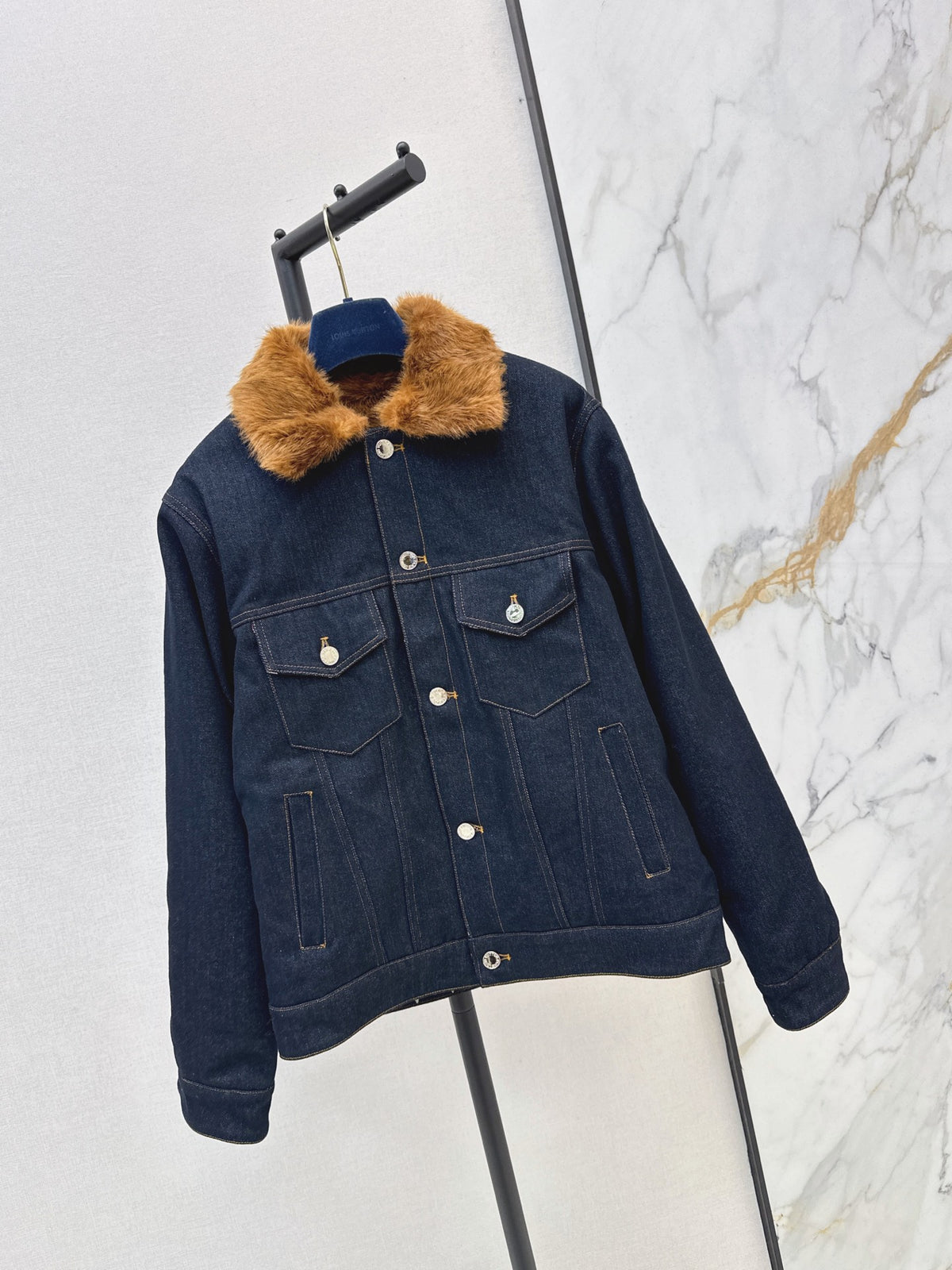 26FW New Dark Blue Denim Cropped Jacket 🖤