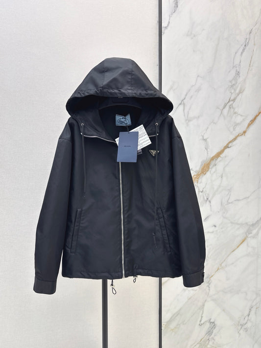 26FW New Classic Black Nylon Hooded Jacket 🖤