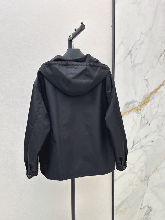26FW New Classic Black Nylon Hooded Jacket 🖤