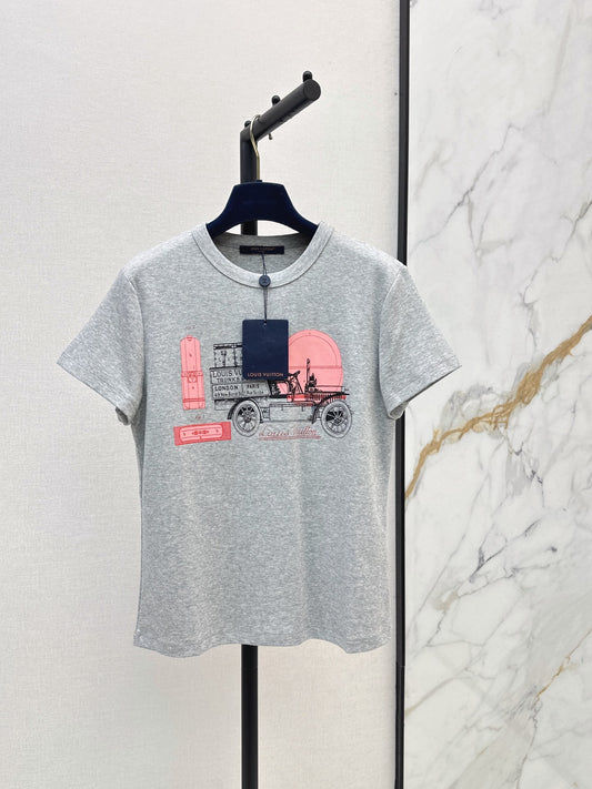 26FW New Grey Graphic Short-Sleeve T-Shirt 🩶