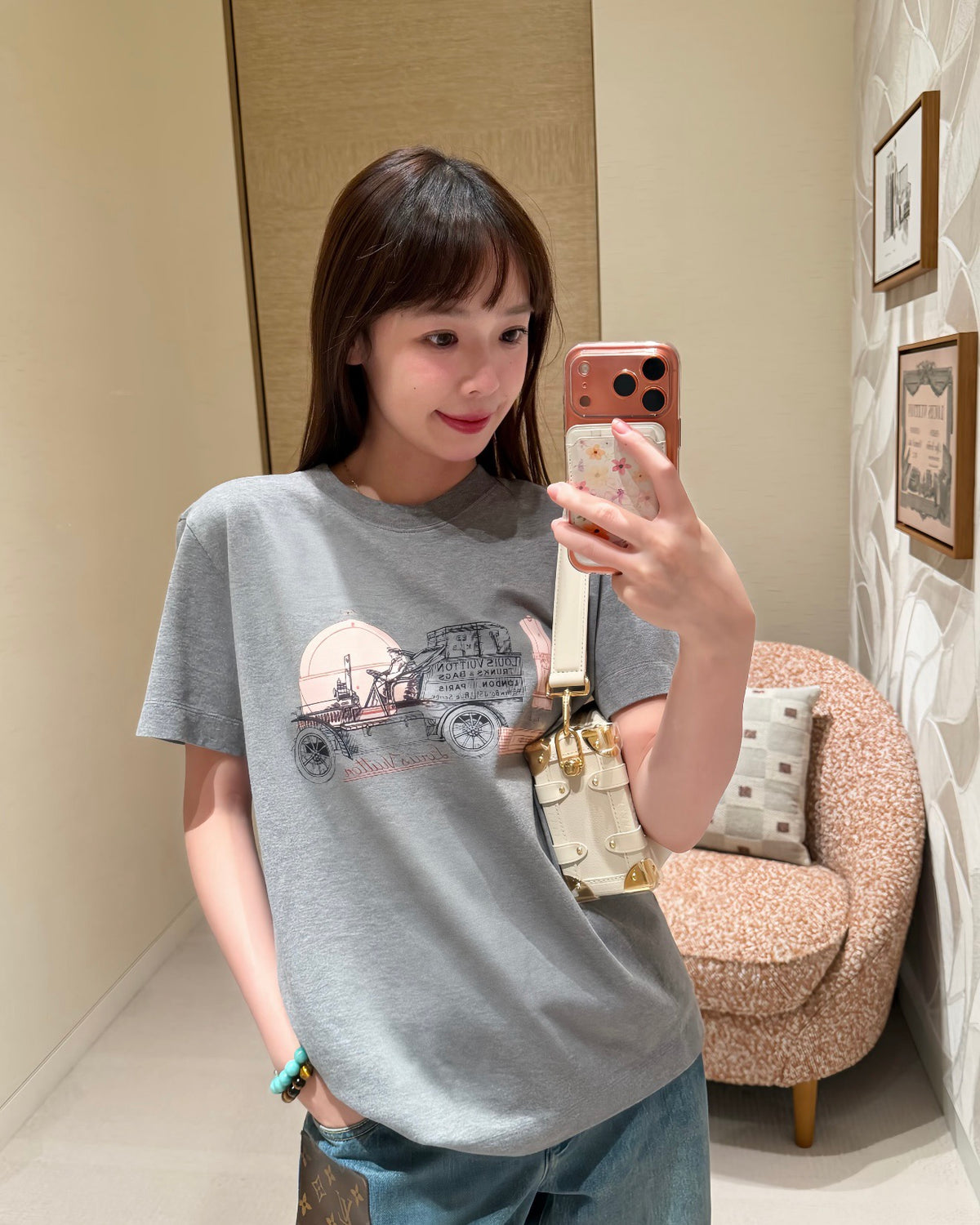 26FW New Grey Graphic Short-Sleeve T-Shirt 🩶