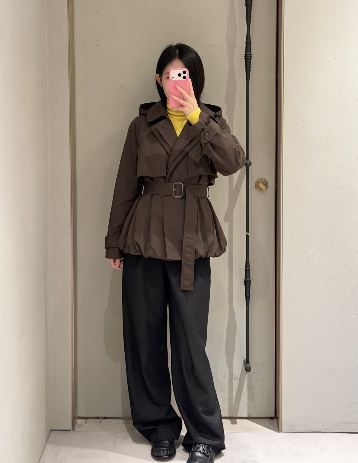 26FW New Chestnut Brown Hooded Trench Coat 🤎