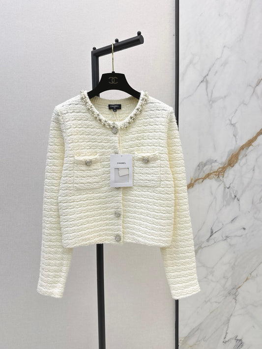 26FW New Hand-Beaded Knit Cardigan 🤍🖤